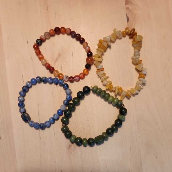 Boho Crystal Beaded Bracelet Stacking Set Of 3 - Picture 12 of 12